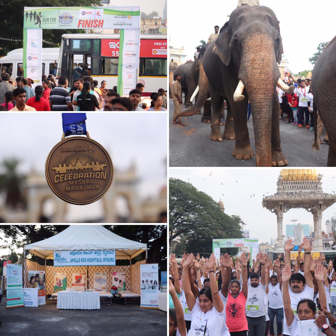 Apollo BGS Hospitals, Mysore in association with Life Is Calling participated in their Celebration Mysore Marathon